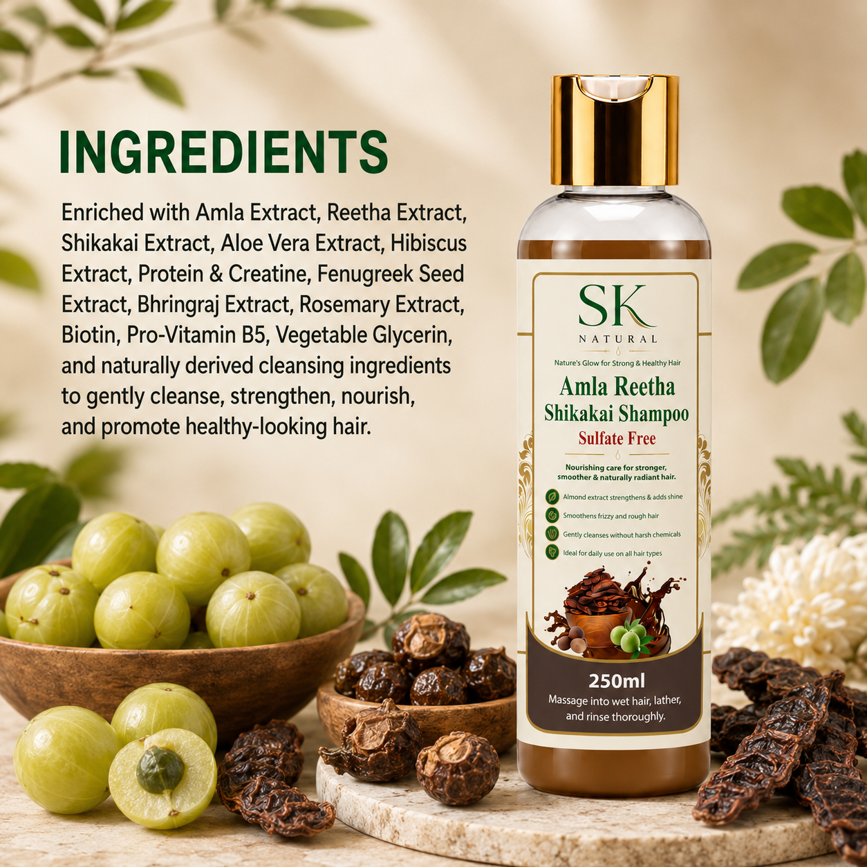 Amla Reetha Shikakai Shampoo