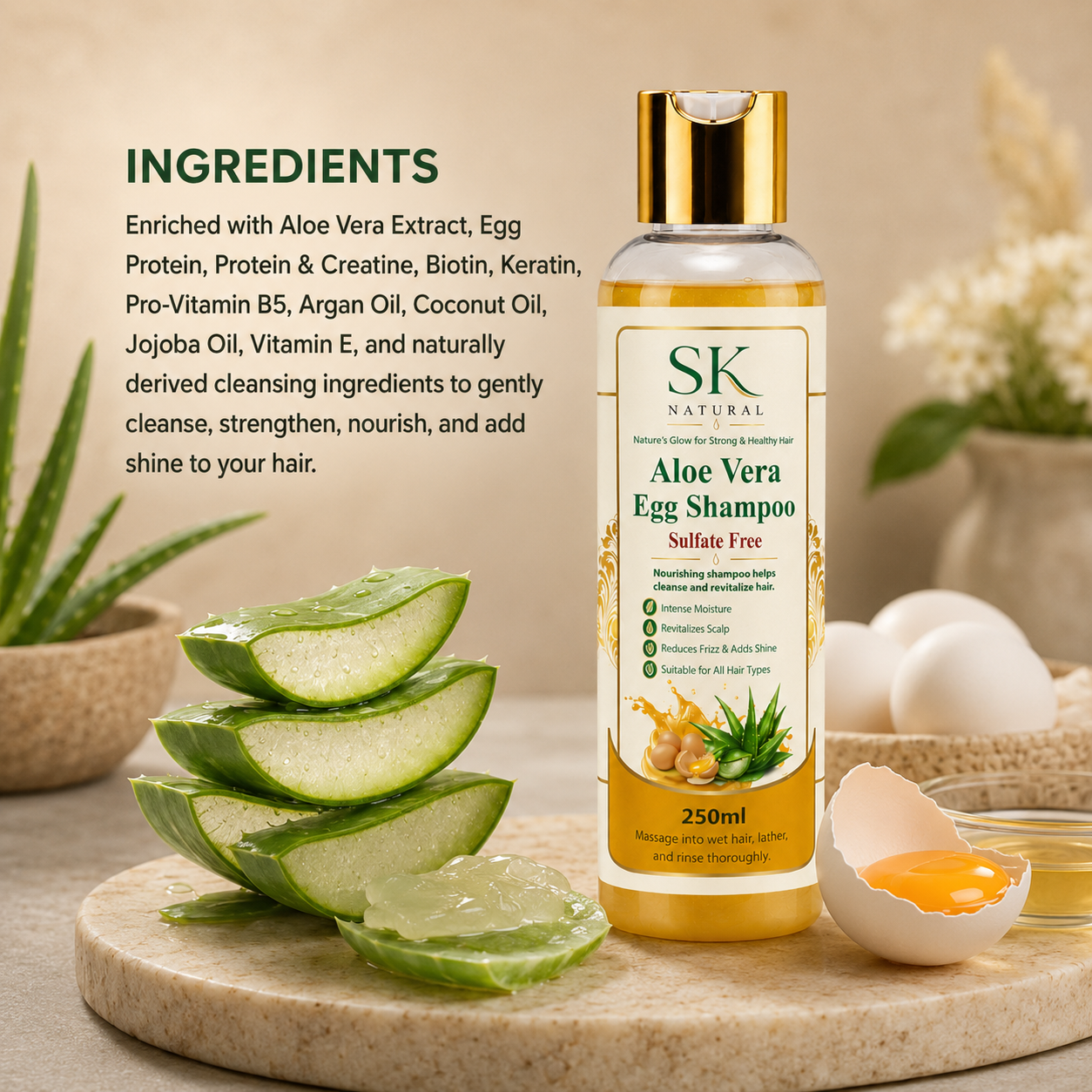 Aloe Vera Egg Shampoo